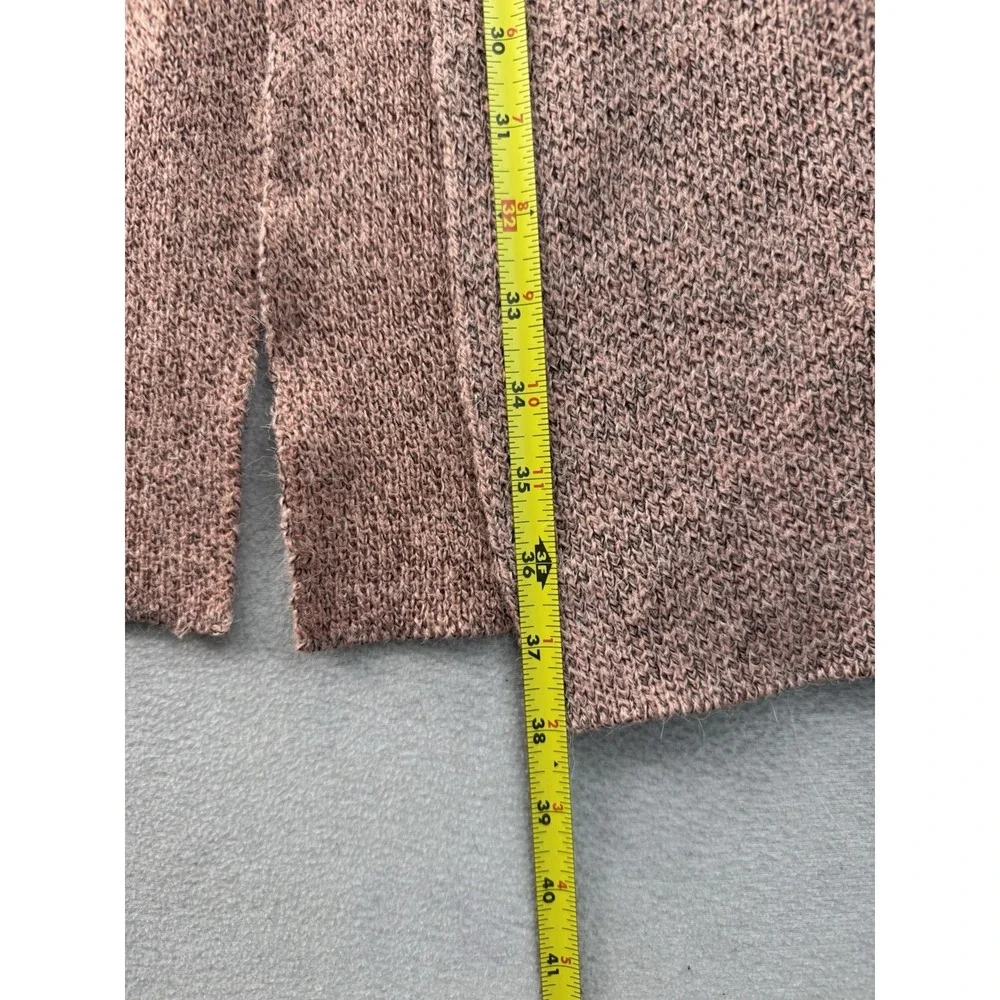 Love Tree Sleeveless Sweater Vest Long Cardigan Blush Coral Notch Collar Pockets